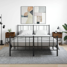 vidaXL 2 db barna tölgy színű szerelt fa éjjeliszekrény 40,5x31x60 cm bútor