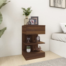 vidaXL 2 db barna tölgy színű szerelt fa éjjeliszekrény 40x35x65 cm bútor