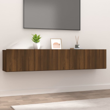 vidaXL 2 db barna tölgy színű szerelt fa TV-szekrény 80 x 30 x 30 cm bútor