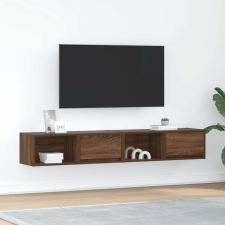 vidaXL 2 db barna tölgy színű szerelt fa TV-szekrény 80x31x25,5 cm bútor