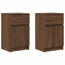 vidaXL 2 db barna tölgyszínű éjjeliszekrény 39x35x65 cm (861332) bútor