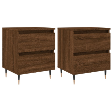 vidaXL 2 db barna tölgyszínű éjjeliszekrény 40 x 35 x 50 cm (826875) bútor