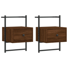 vidaXL 2 db barna tölgyszínű fali műfa éjjeliszekrény 35x30x51 cm (833452) bútor