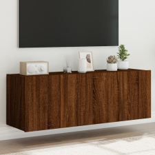vidaXL 2 db barna tölgyszínű fali TV-szekrény LED-del 60x35x41 cm bútor