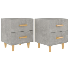vidaXL 2 db betonszürke éjjeliszekrény 40 x 35 x 47,5 cm (811979) bútor