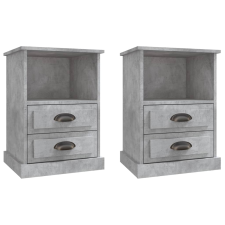 vidaXL 2 db betonszürke éjjeliszekrény 43 x 36 x 60 cm (816337) bútor