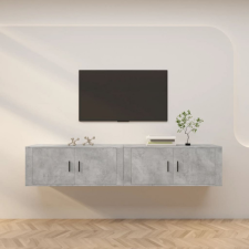 vidaXL 2 db betonszürke fali TV-szekrény 100 x 34,5 x 40 cm bútor