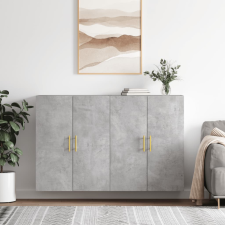 vidaXL 2 db betonszürke faliszekrény 69,5 x 34 x 90 cm bútor