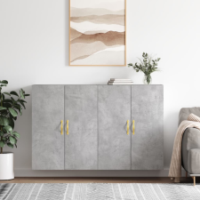 vidaXL 2 db betonszürke faliszekrény 69,5 x 34 x 90 cm bútor
