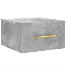 vidaXL 2 db betonszürke falra szerelhető éjjeliszekrény 35x35x20 cm (829796) bútor