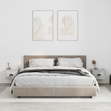 vidaXL 2 db betonszürke falra szerelhető éjjeliszekrény 41,5x36x28 cm bútor
