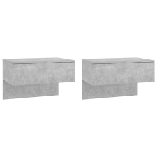 vidaXL 2 db betonszürke falra szerelhető éjjeliszekrény (810944) bútor