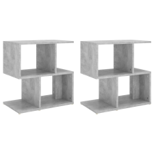 vidaXL 2 db betonszürke forgácslap éjjeliszekrény 50 x 30 x 51,5 cm bútor