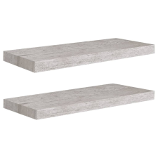 vidaXL 2 db betonszürke MDF fali polc 60 x 23,5 x 3,8 cm (326598) bútor