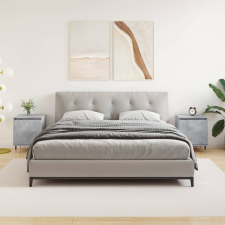 vidaXL 2 db betonszürke szerelt fa éjjeliszekrény 40x30x50 cm bútor