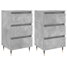 vidaXL 2 db betonszürke szerelt fa éjjeliszekrény 40x35x69 cm (826917) bútor