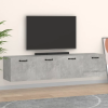 vidaXL 2 db betonszürke szerelt fa faliszekrény 60x36,5x35 cm