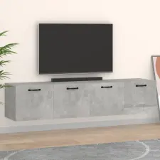 vidaXL 2 db betonszürke szerelt fa faliszekrény 60x36,5x35 cm bútor
