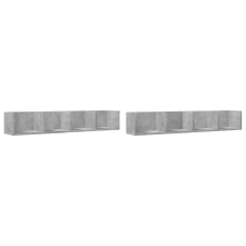 vidaXL 2 db betonszürke szerelt fa faliszekrény 99x18x16,5 cm (840450) bútor