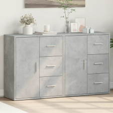 vidaXL 2 db betonszürke szerelt fa tálalószekrény 60 x 31 x 70 cm bútor