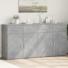 vidaXL 2 db betonszürke szerelt fa tálalószekrény 79 x 38 x 80 cm bútor