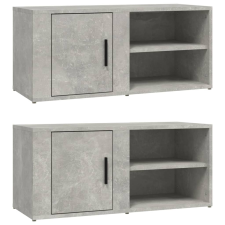 vidaXL 2 db betonszürke szerelt fa TV-szekrény 80x31,5x36 cm (819445) bútor