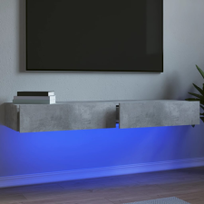 vidaXL 2 db betonszürke TV-szekrény LED-lámpákkal 60x35x15,5 cm bútor