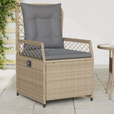 vidaXL 2 db bézs polyrattan dönthető kerti szék kerti bútor