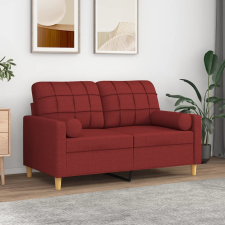 vidaXL 2 db bordó szövet díszpárna Ø15x50 cm lakástextília