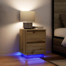 vidaXL 2 db éjjeliszekrények LED világítással 38x34x50 cm bútor
