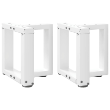 vidaXL 2 db Fehér Acél Dohányzóasztal Láb - T-alakú - 30x25 cm bútor