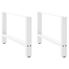 vidaXL 2 db fehér acél dohányzóasztal lábak 70x(42-43) cm bútor