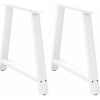 vidaXL 2 db fehér acél dohányzóasztal lábak A-alakú 100x(72-73) cm (4012865)