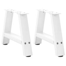 vidaXL 2 db fehér acél dohányzóasztal lábak A-alakú 30x(30-31) cm bútor