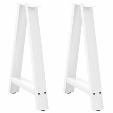 vidaXL 2 db fehér acél dohányzóasztal lábak A-alakú 60x(72-73) cm bútor