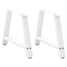 vidaXL 2 db fehér acél dohányzóasztal lábak A-alakú 70x(42-43) cm bútor