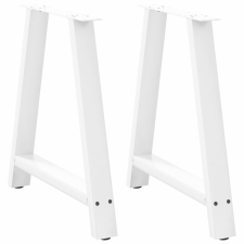vidaXL 2 db fehér acél dohányzóasztal lábak A-alakú 80x(72-73) cm bútor