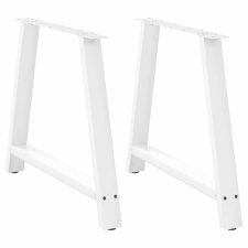 vidaXL 2 db fehér acél dohányzóasztal lábak A-alakú 90x(72-73) cm bútor