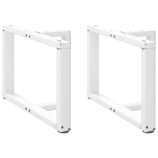 vidaXL 2 db fehér acél dohányzóasztal lábak T-alakú 70x25x(42-43) cm bútor