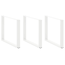 vidaXL 2 db fehér acél dohányzóasztal lábak U-alakú 100x(72-73) cm bútor