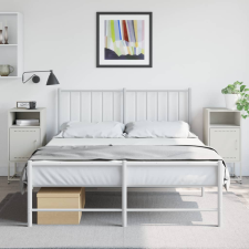 vidaXL 2 db fehér acél éjjeliszekrény 36 x 39 x 78 cm bútor