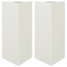 vidaXL 2 db fehér acél háromszög alakú kerti ültetőláda 40x34,5x70 cm (851160) kerti tárolás