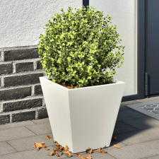 vidaXL 2 db fehér acél kerti növénytartó 30 x 30 x 30 cm kerti tárolás
