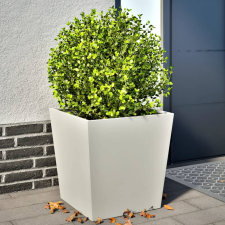 vidaXL 2 db fehér acél kerti növénytartó 50 x 50 x 50 cm kerti tárolás