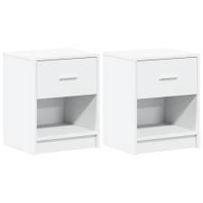 vidaXL 2 db fehér éjjeliszekrény fiókkal 40x34x50 cm (858768) bútor