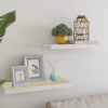 vidaXL 2 db fehér és tölgyszínű MDF fali polc 60 x 23,5 x 3,8 cm