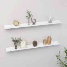 vidaXL 2 db fehér fali polc 100 x 9 x 3 cm bútor