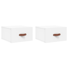 vidaXL 2 db fehér falra szerelhető éjjeliszekrény 35x35x20 cm (829773) bútor