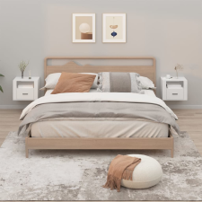vidaXL 2 db fehér falra szerelhető éjjeliszekrény 50 x 36 x 40 cm bútor