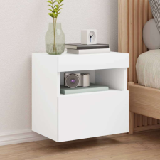 vidaXL 2 db fehér falra szerelhető TV-szekrény LED-ekkel 40x30x40 cm bútor